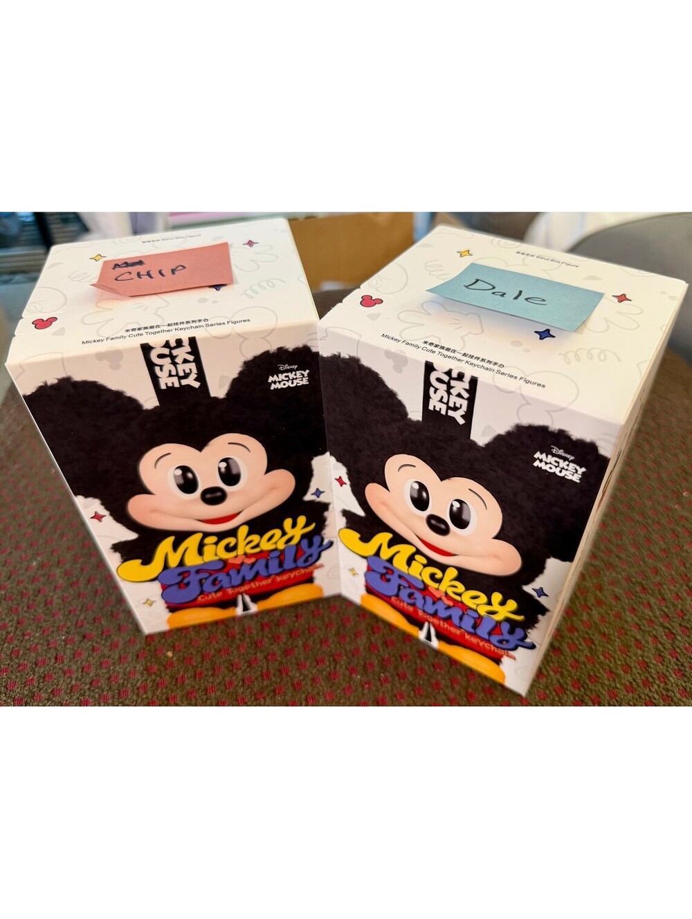 POP MART Disney Mickey Family Cute Together Chip & Dale Plush Keychain Set of 2